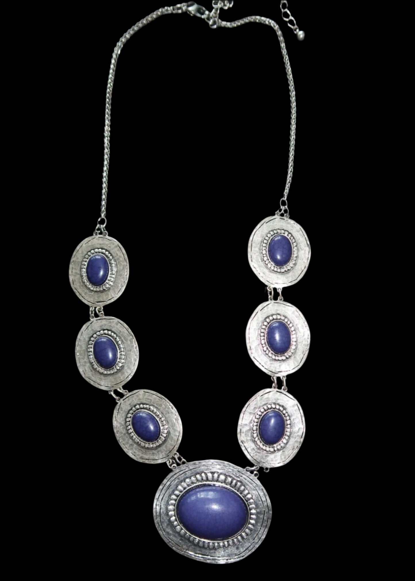 Lapis Medallion Vintage Necklace